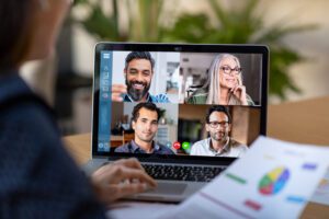people using video conference